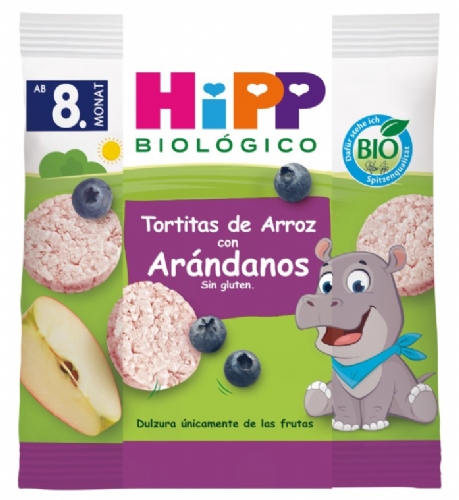 HiPP Tortitas de Arroz con Arándanos bio 30g