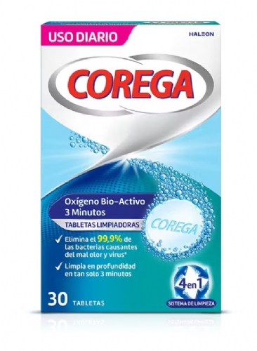 Corega Oxígeno Bio-activo 30 tabletas