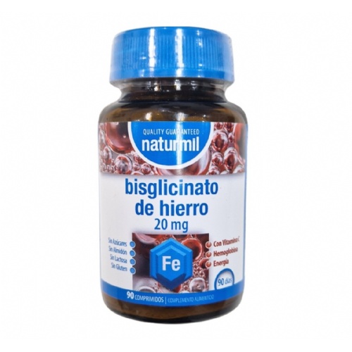 Naturmil bisglicinato de hierro 90 coprimidos