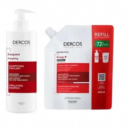 Lote dercos estimulante + refil energy