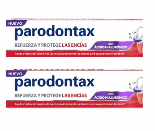 Parodontax Refuerza y Protege encías Dentífrico Sabor menta fresca 2 tubos x 75 ml