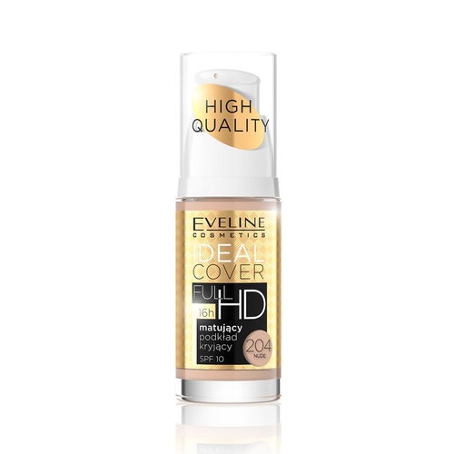 Eveline ideal cover full hd maq matificante nº204 nude 30ml