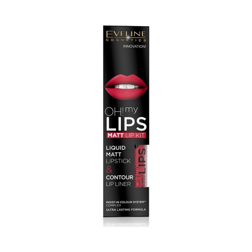 Eveline! Oh My Lips Pintalabios Líquido n5 Rojo Pasión + Perfilador