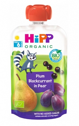 HiPP Pouch de pera, ciruela y grosella