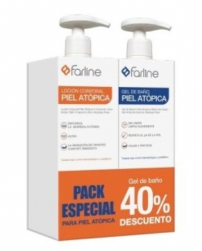 Farline Pack  Especial Piel Atópica Loció Corporal 500ml + Gel de baño 500ml