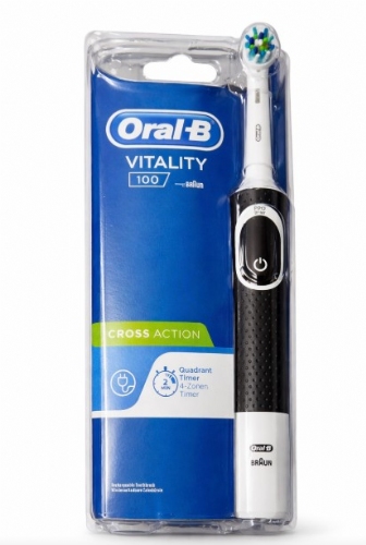 Cepillo Oral-B Recargable Vitality 100 Cross Action color negro