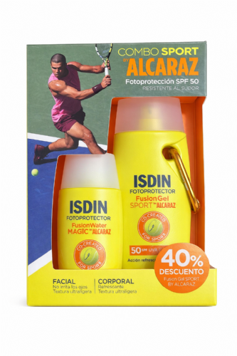ISDIN Pack Protección Solar Fusion Water Magic Alcaraz 50ml + Fusion Gel Sport Alcaraz
