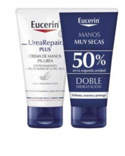 Duplo Eucerin Crema de Manos Urea Repair 2 ud x 75 ml