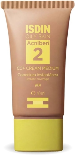 Isdin oily skin acniben cc+ cream 1 tubo 40 ml color bronze