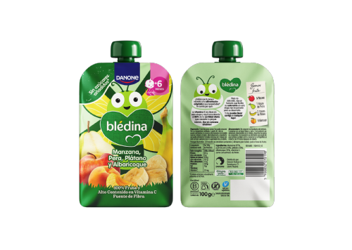 Blédina Pouch Manzana pera Plátano y albaricoque 100 g