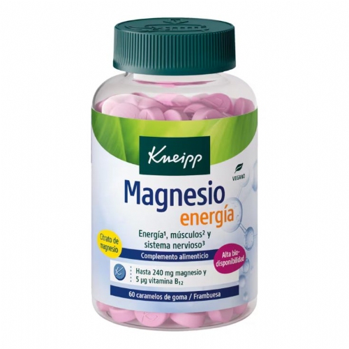 Kneipp magnesio energia 60 caramelos de goma sabor frambuesa
