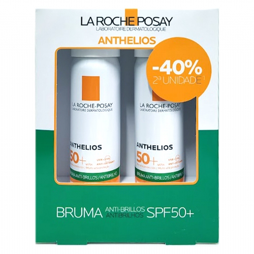 Pack anthelios bruma facial fps 50 antibrillos  la roche posay 75ml(2 unidades)