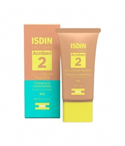 Isdin oily skin acniben cc+ cream 1 tubo 40 ml color medium