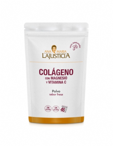 Colageno con magnesio y vitamina c ana maria lajusticia 1 envase 350 g doypack sabor fresa