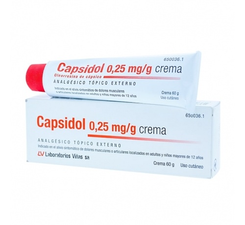 CAPSIDOL 0,25mg/g CREMA , 1 tubo de 60 g
