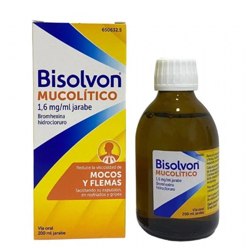 BISOLVON MUCOLITICO 1,6 mg/ ml JARABE, 1 frasco de 200 ml