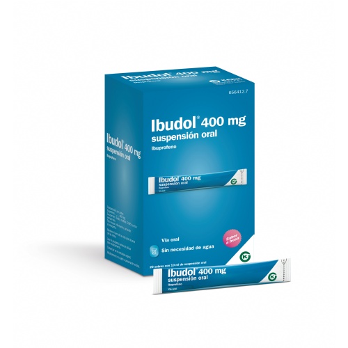 IBUDOL 400 MG SUSPENSION ORAL , 20 sobres