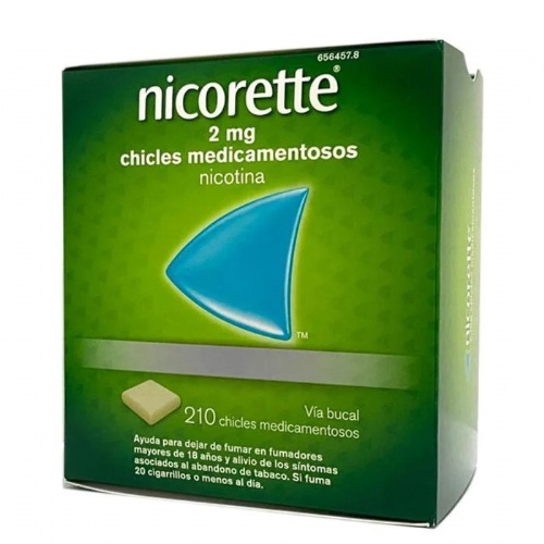 NICORETTE 2 mg CHICLES MEDICAMENTOSOS, 210 chicles