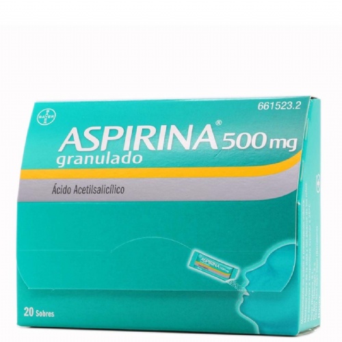 ASPIRINA 500 mg GRANULADO , 20 sobres