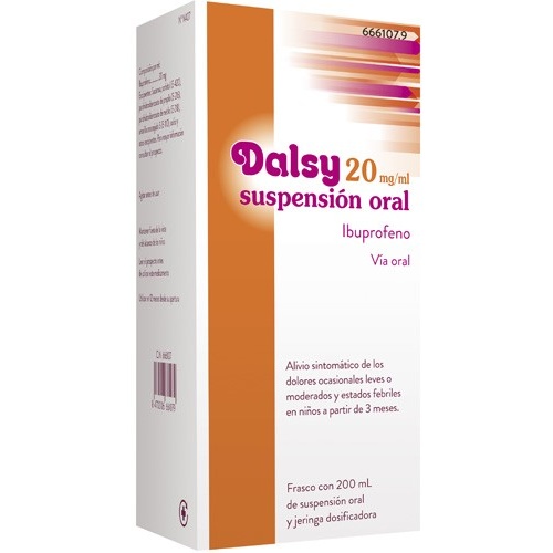 DALSY 20 mg/ml SUSPENSION ORAL , 1 frasco de 150 ml