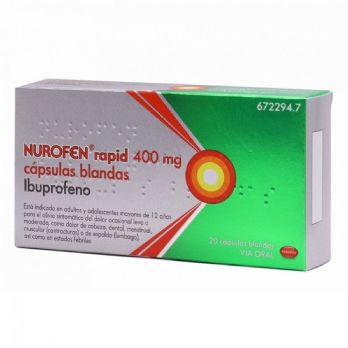 NUROFEN RAPID 400 mg CAPSULAS BLANDAS , 20 cápsulas