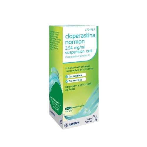 CLOPERASTINA NORMON 3,54 mg/ml SUSPENSION ORAL, 1 frasco de 120 ml