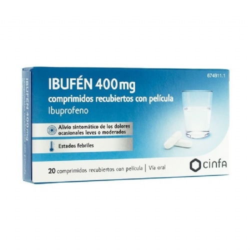 IBUFEN 400 mg COMPRIMIDOS RECUBIERTOS CON PELICULA 20 comprimidos