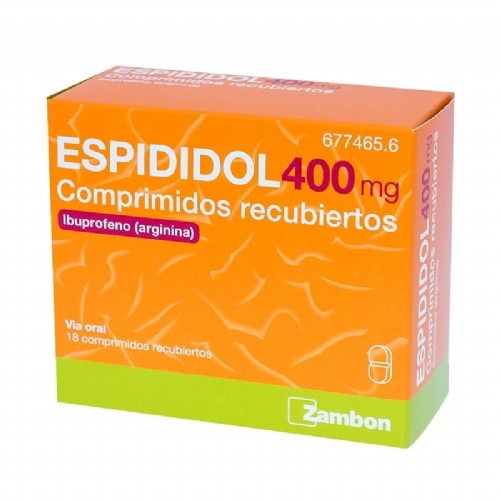 ESPIDIDOL 400 mg COMPRIMIDOS RECUBIERTOS, 18 comprimidos