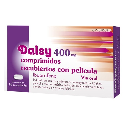 DALSYDOL 400 MG COMPRIMIDOS RECUBIERTOS CON PELICULA, 30 comprimidos