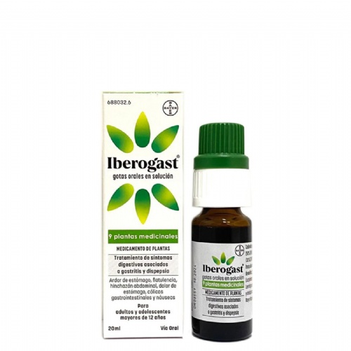 IBEROGAST GOTAS ORALES EN SOLUCION, 1 frasco de 20 ml
