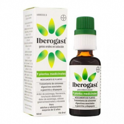 IBEROGAST GOTAS ORALES EN SOLUCION, 1 frasco de 50 ml