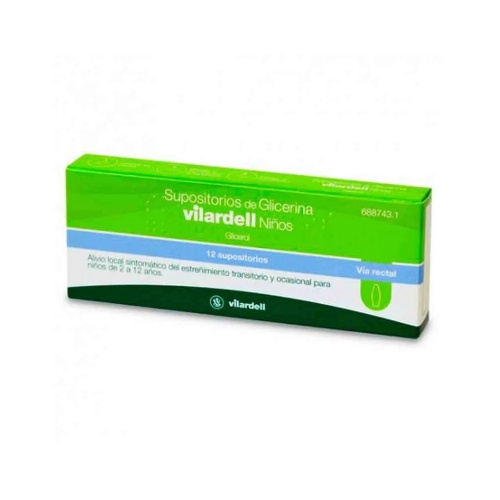 SUPOSITORIOS DE GLICERINA VILARDELL NIÑOS, 12 supositorios