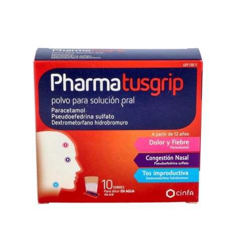 PHARMATUSGRIP POLVO PARA SOLUCION ORAL , 10 sobres