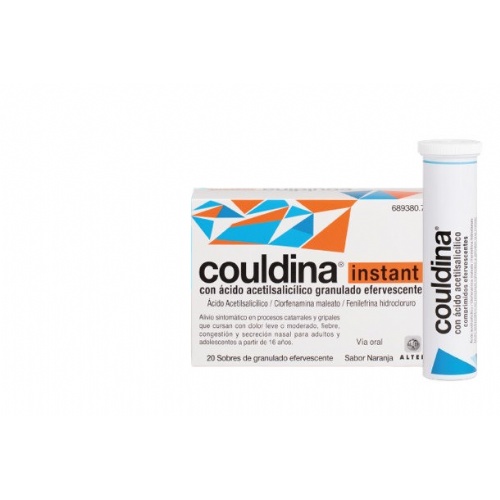 COULDINA INSTANT CON ACIDO ACETILSALICILICO GRANULADO EFERVESCENTE , 20 sobres