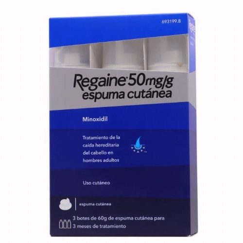 REGAINE 50 MG/G ESPUMA CUTANEA , 3 tubos de 60 g