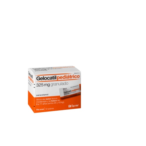 GELOCATIL PEDIATRICO 325 mg granulado , 12 sobres