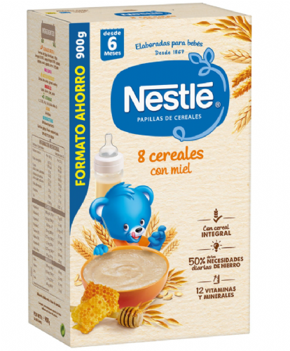 Nestlé Papilla 8 Cereales con Miel (900 g)