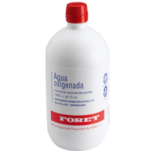 AGUA OXIGENADA FORET 3 %  solución cutánea y concentrado para solución bucal  , 1 frasco de 1.000 ml