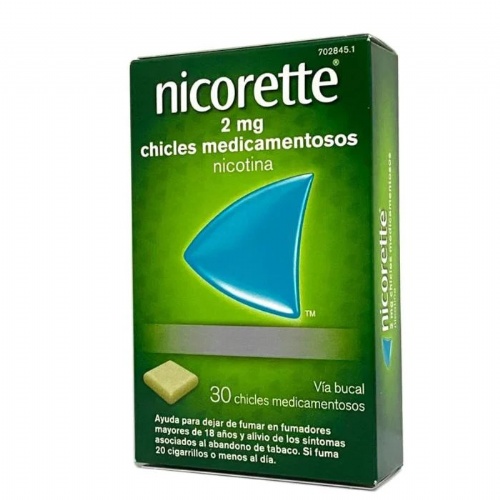 NICORETTE 2 mg CHICLES MEDICAMENTOSOS, 30 chicles