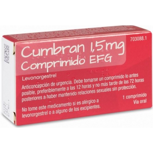 CUMBRAN 1,5 MG COMPRIMIDO EFG , 1 comprimido