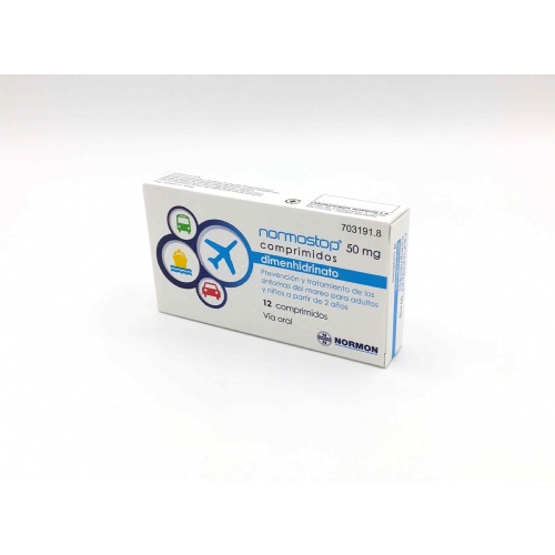 NORMOSTOP 50 MG COMPRIMIDOS , 12 comprimidos (Blister Al-Al (poliamida/Al/PVC-Al)
