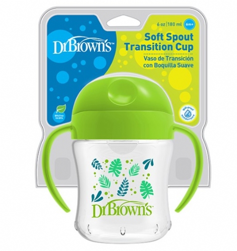 Dr. Brown´s Natural Flow Taza de transición de Boca Suave + 6 m (180 ml)