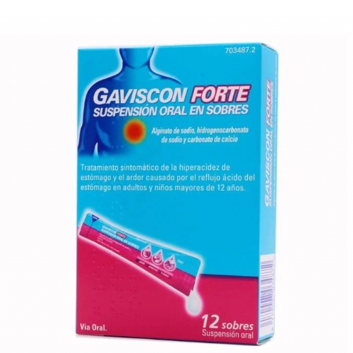 GAVISCON FORTE SUSPENSION ORAL EN SOBRES , 12 sobres