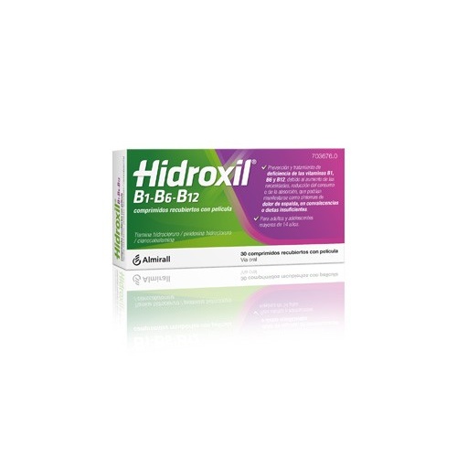 HIDROXIL B1-B6-B12 COMPRIMIDOS RECUBIERTOS CON PELICULA , 30 comprimidos