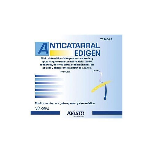 ANTICATARRAL EDIGEN POLVO PARA SOLUCION ORAL , 10 sobres