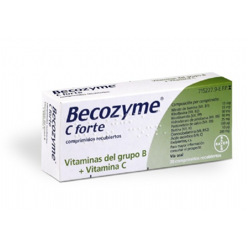 BECOZYME C FORTE COMPRIMIDOS RECUBIERTOS  , 30 comprimidos