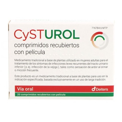 CYSTUROL COMPRIMIDOS RECUBIERTOS CON PELICULA, 20 comprimidos