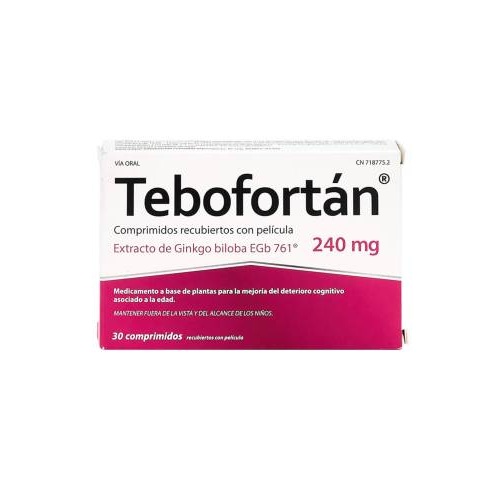 TEBOFORTAN 240 MG COMPRIMIDOS RECUBIERTOS CON PELiCULA, 30 comprimidos