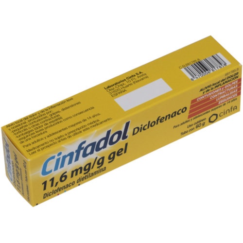 CINFADOL 11,6 MG/G GEL, 1 tubo de 100 g