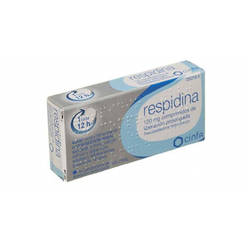 RESPIDINA 120 MG COMPRIMIDOS DE LIBERACION PROLONGADA, 14 comprimidos